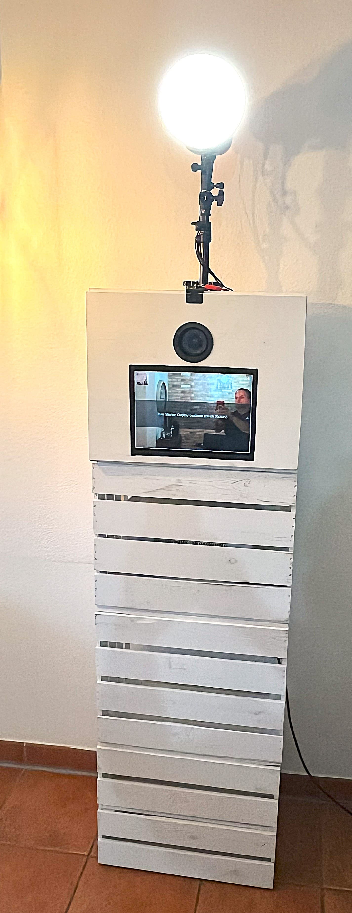 Fotobox mit weißem Hintergrund