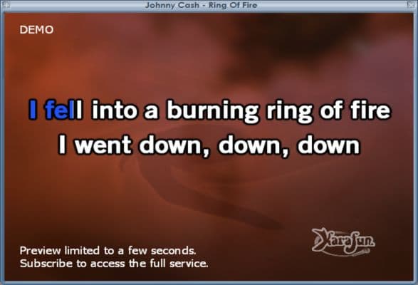 Karaoke Bild mit Text